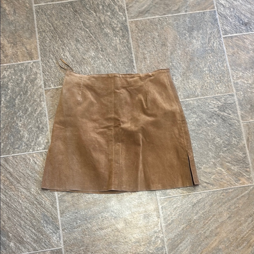 Tan Suede Women's Skirt